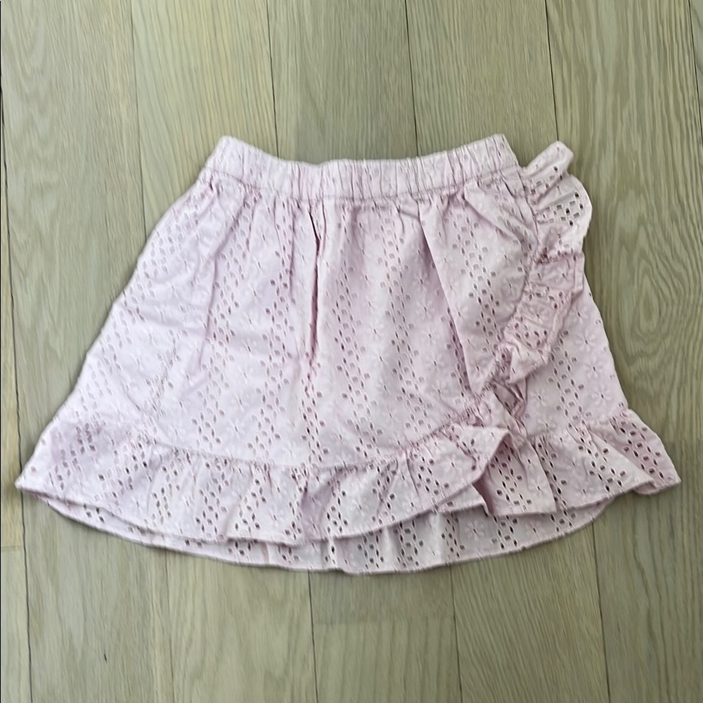 J. Crew Pink Mini Wrap Skort with Ruffles